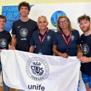 La squadra di lotta con il tecnico Gaetano Bellon